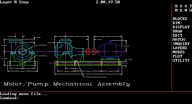 AutoCAD 2.15 in EGA