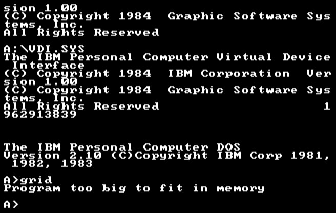 PCjr Grid Failure